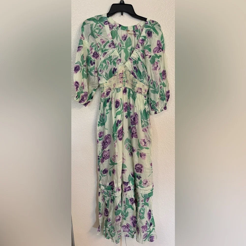 FREE PEOPLE Golden Hour Floral Maxi Dress NWOT